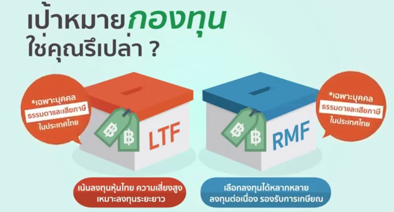 ltf กับ rmf ลดหย่อนภาษี